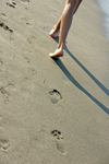 empreintes sur le sable
